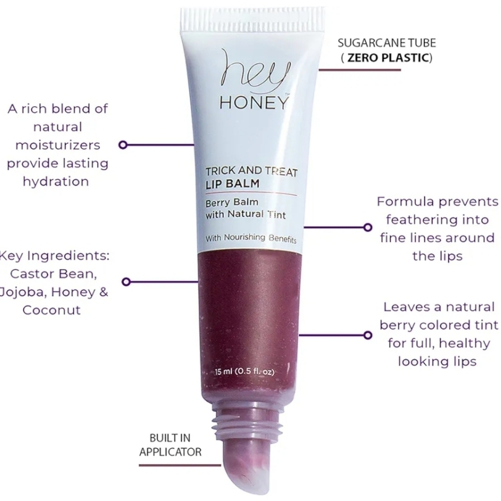 NIB Hey Honey Trick And Treat Berry Lip Balm - Picture 3 of 6